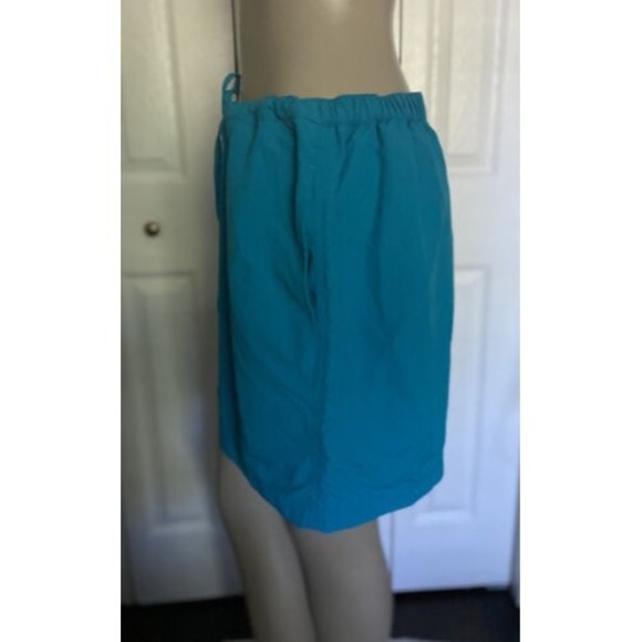 L.L. Bean Women’s Blue Supplex Nylon Drawstring Shorts with Pockets Size L - Picture 5 of 13
